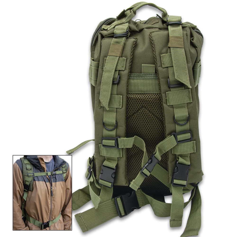 Rear image of the Assault Backpack. image number 2